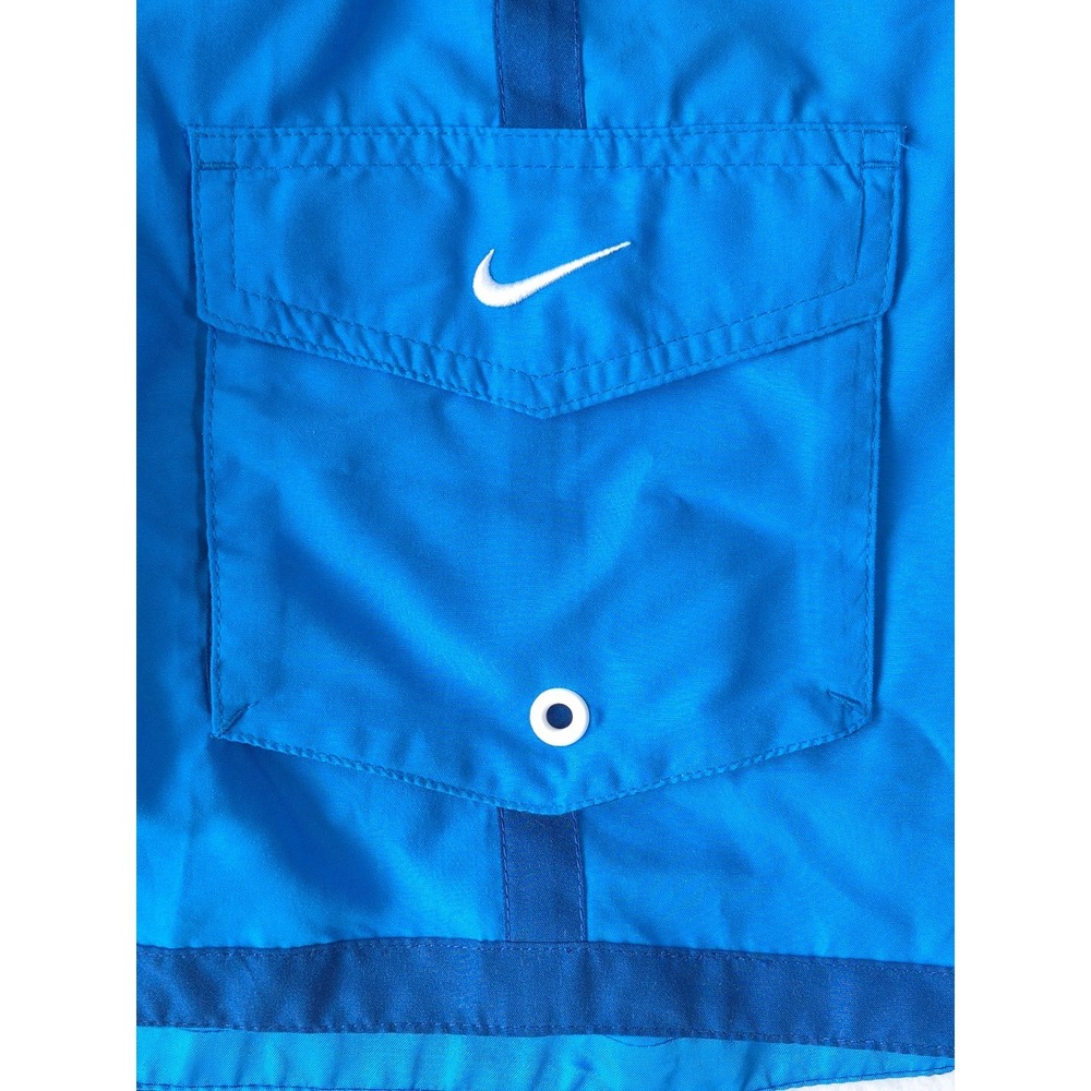 Nike Swim Trunks Men's XXL Blue Mesh Lined Drawstring Beach Shorts - Picture 4 of 9